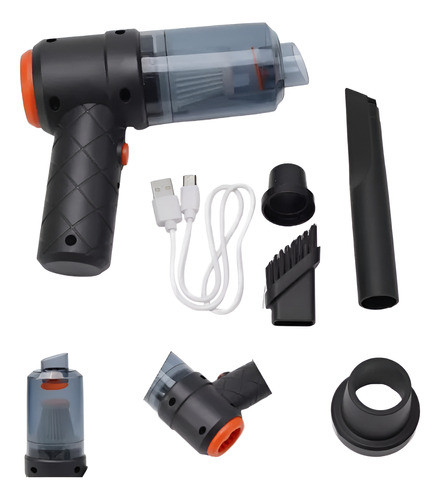 Mini Aspiradora Sopladora Portátil Recargable Usb Auto Hogar 0