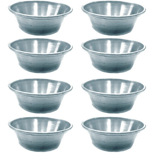 Set X 8 Dips 7cm Chicos Cazuela Aderezos Aluminio Apilable 0