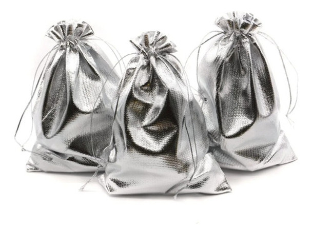 Saco Organza Tipo Lame 7x9 Com 50 Unidades Prateado Top 0 Saco Organza Tipo Lame 7x9 Com 50 Unidades Prateado Top 0