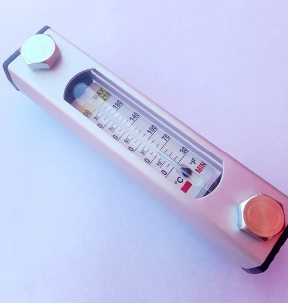 Indicador De Nivel Con Termómetro. E/c 127 Mm Acc/ Hid 0