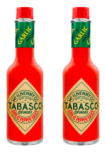 Salsa Tabasco Garlic 60 Ml. X2 0