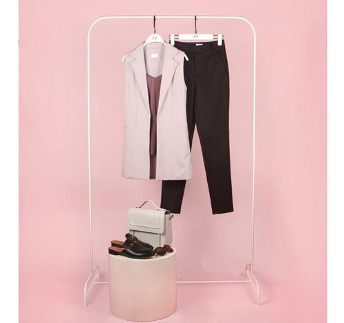 Perchero Barral Simple Sin Rueda 70cmx160m Blanco 0