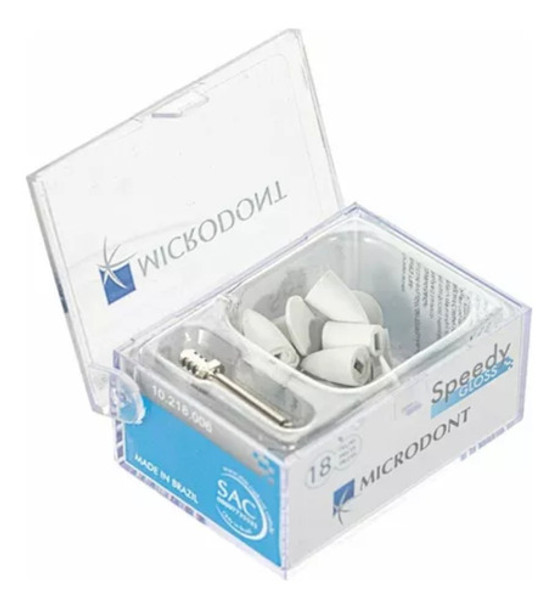 Kit - Pulidores Speedy-gloss X 18 Un + Mandril Microdont 0 Kit - Pulidores Speedy-gloss X 18 Un + Mandril Microdont 0