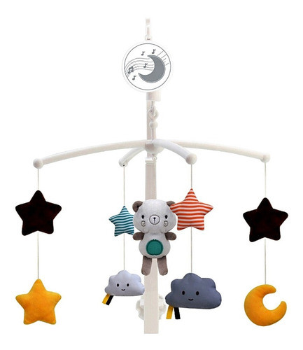 Móvil Musical Para Cuna Estrellas Y Personajes Descanso Bebe 0