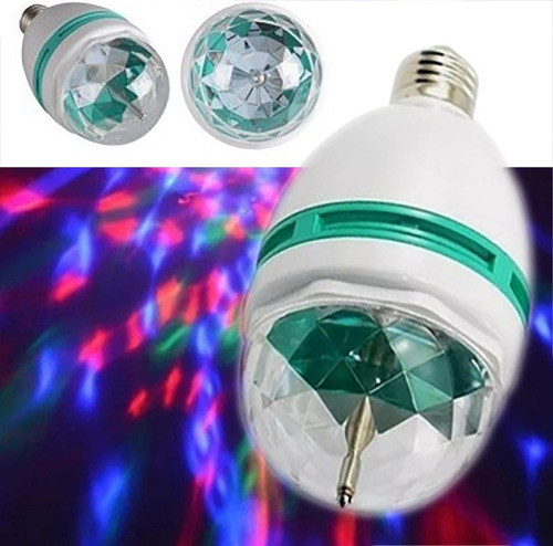 Luz Giratoria Led Noche Nostalgia Efecto Bola  Espejos 0