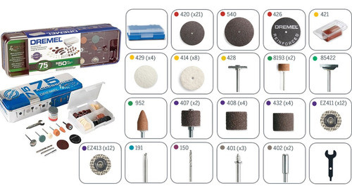 Kit Accesorios Dremel 707 Minitorno 75 Piezas Multiusos 0