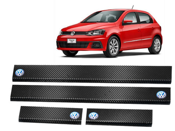 Cubre Zocalos Simil Carbono P/ Volkswagen Gol Trend 0
