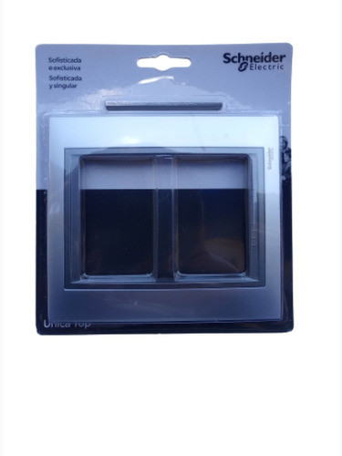 Placa 4x4 P/6 Posto , Cromo Santinado , Única Top Schneid 0