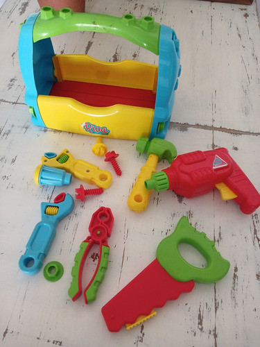 Lote Juguetes Caja Set Herramientas Niños Plástico 0