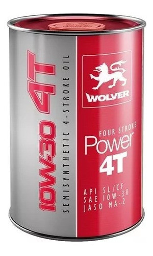 Aceite Wolver Four Stroke Power 4t 10w30 X1lt - Npcars 0