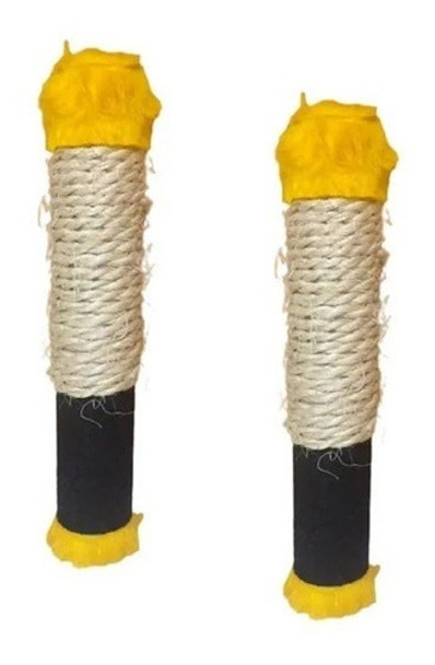 Kit X 2 Rascador Mascotas Gatos Poste Sisal Agarre Felpa 0