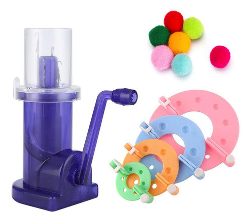 Maquina De Tricotin Rabo De Gato + Kit Faz Pompom 0