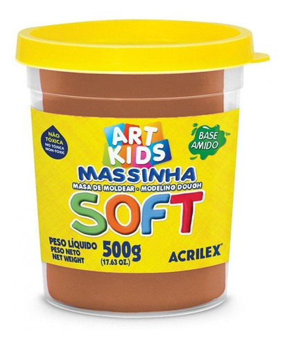 Massa Modelar Soft 500g Chocolate Acrilex 0