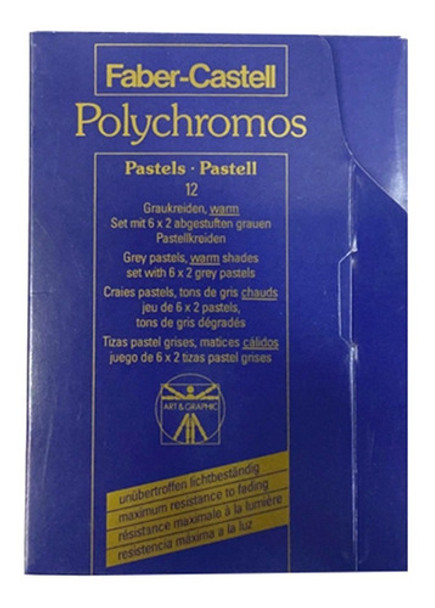 Pastel Tiza Faber Castell Polychromo Grises X12 Unidades 0