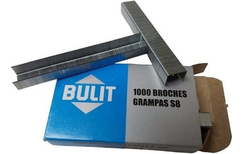 Broches Grampas 8mm Bulit S8 (4 Cajitas X 1.000 Unidades) 0