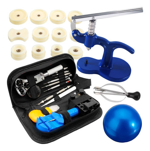 Ferramenta Relojoeiro Estojo + Prensa + Bola + Saca Ponteiro 0