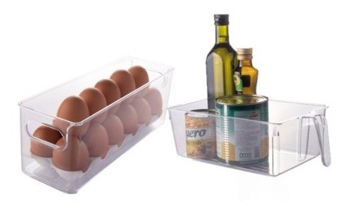 Kit Porta Ovos Plasútil Com Organizador Multiuso Com Alça 0