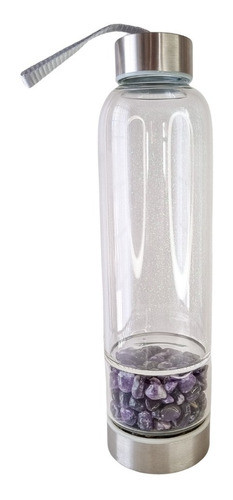 Botella Con Cristales Amatista Importado 0