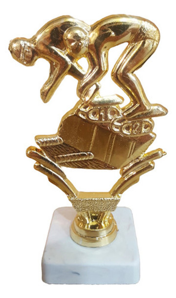 Trofeo Plástico Natación Doble Base Baja - Souvenir 0
