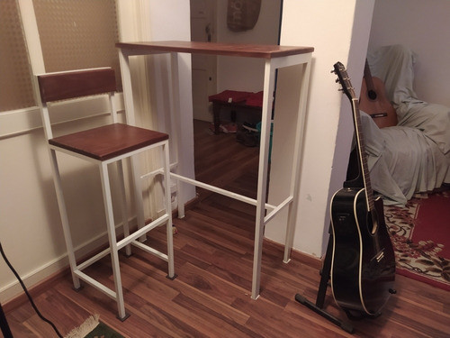 Desayunador( Mesa Hiero/madera), Exelente. 10 O 12 Cuotas 0