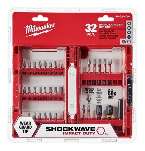Set De Alto Impacto Milwaukee 32 Piezas + Estuche 4832-4004 0