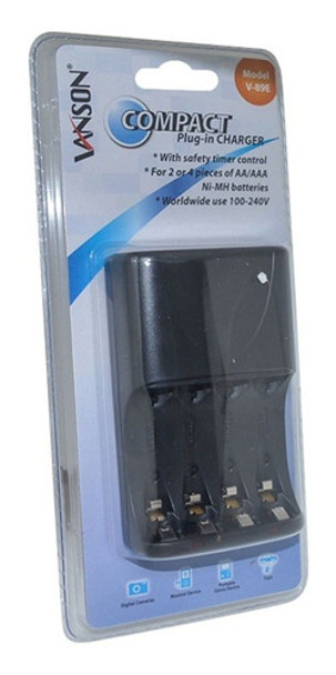 Cargador De 4 Pilas Aa / Aaa Con Timer 0