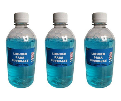 Combo Liquido X3 Unidades Para Burbujas Repuesto Burbujero 0