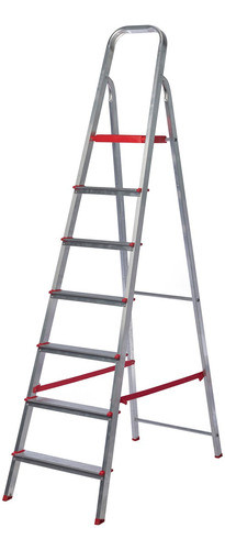 Escalera Hogareña Aluminio Plegable Tijera 7 Escalones 0