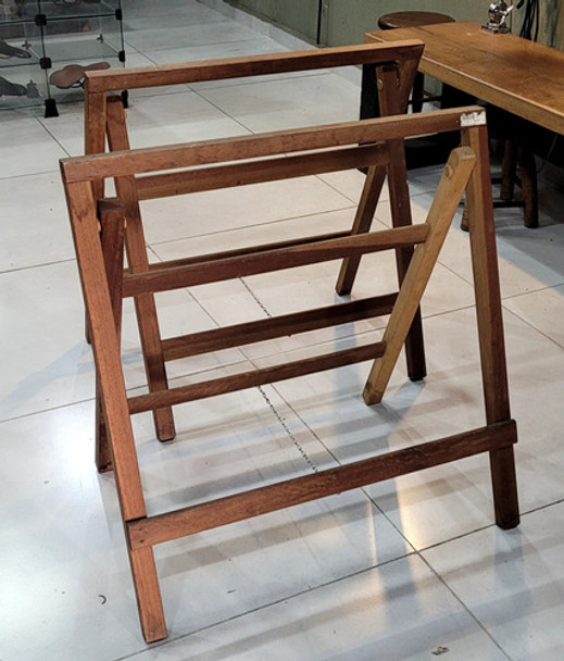 Par Cavalete Dobrável Madeira Tok Stok Mesa Bancada 70cm Lar 0