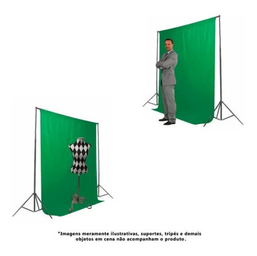 1 Tecido Verde 3x2 Fundo Infinito Estúdio Fotográfico I 0