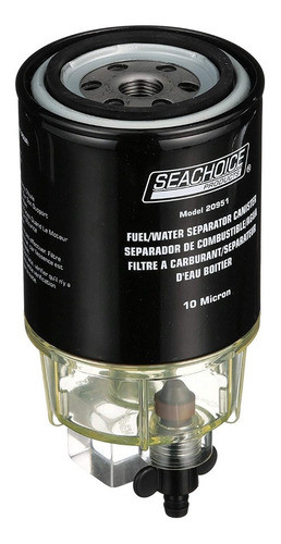 Filtro Combustível Separador De Água C/ Dreno Seachoice 10 Microns 0