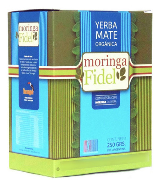 Yerba Mate Fidel Orgánica Con Moringa (250 G) 0