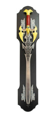 Espada Decorativa Medieval Águia Dourada Parede 88cm 0