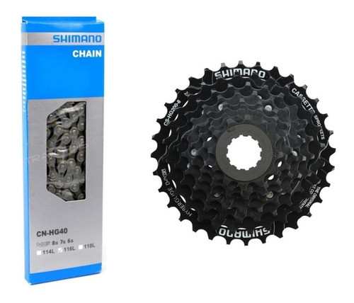 Set Cadena Shimano+ Piñon Shimano 8v Cassete- Oscar Bikes 0