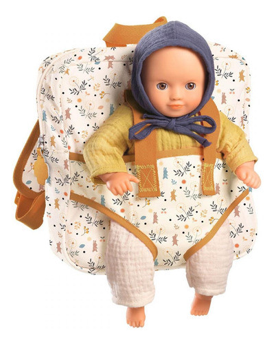 Mochila Porta Bebote Muñeca Pomea Djeco 0