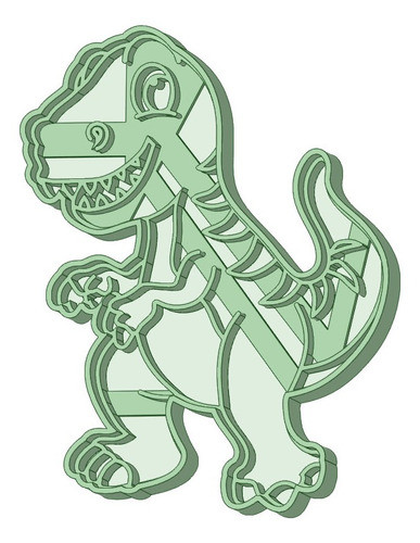 Dinosaurio Xi Dino Cortante De Galleta 0