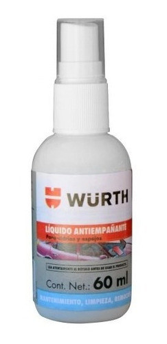 Líquido Antiempañante Parabrisas Ventanas Cascos Wurth 0