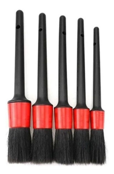 Kit 5 Brochas Pinceles Cepillo Premium Detailing Auto Moto 0
