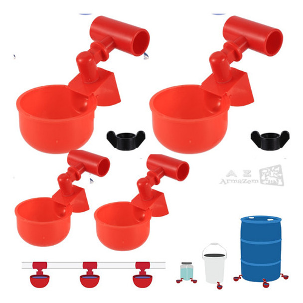 10 Unids Bebedouros Automático Tipo Copinho Boia Para Aves . 0 10 Unids Bebedouros Automático Tipo Copinho Boia Para Aves . 0