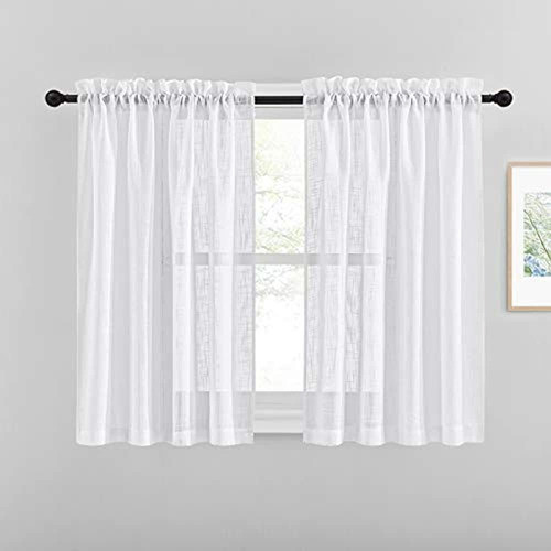 Nicetown Cortinas Gruesas Transparentes Para Lunas Pequeas 0
