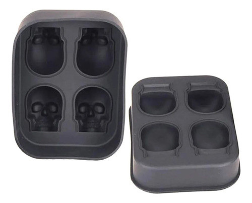 Molde De Silicona Para Hacer Hielo En Forma De Calavera 0