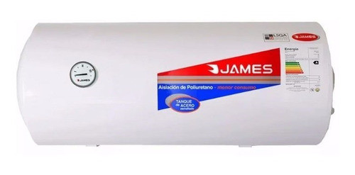Calefón Termotanque James 80 L Acero Cilindrico Horizontal 0