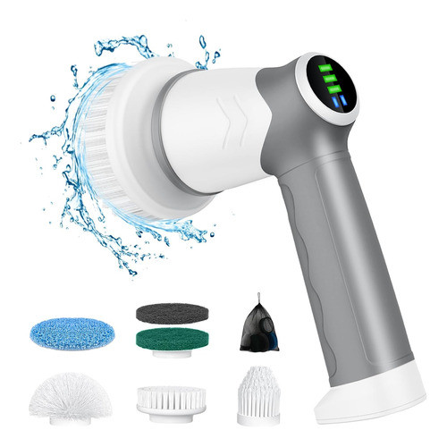 Cepillo Limpieza Eléctrico 6 Cabezales Reemplazables 0