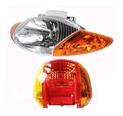 Optica Delantera Y Farol Trasero Guerrero Trip 110 0