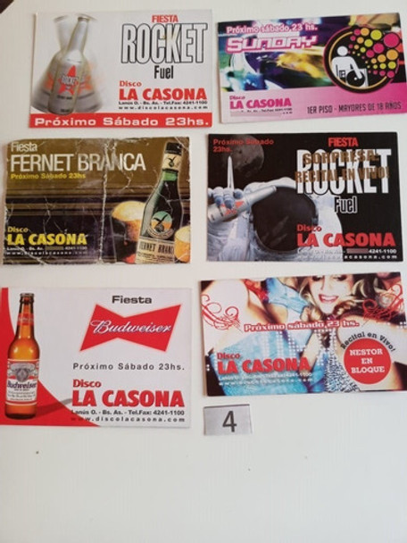Lote De 6 Entradas De Boliches Antiguas 0