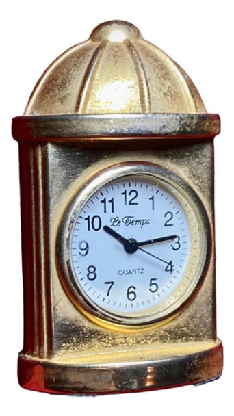 Antiguo Reloj Miniatura Le Temps De Mesa Dorado Nuevo 0 Antiguo Reloj Miniatura Le Temps De Mesa Dorado Nuevo 0