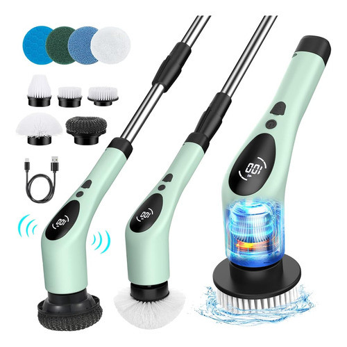 Fregadora Giratoria Eléctrica Nuovoware, Cepillo De Limpieza 0