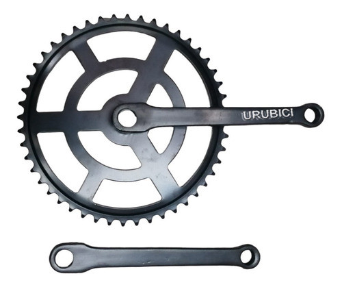 Plato Simple De Bicicleta Chavetero De Acero Negro 48dientes 0