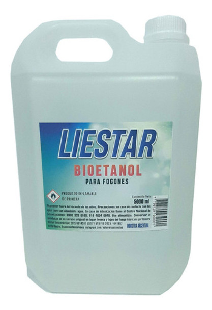 Fogonero Bioetanol X 5 Lts Certificado Sin Olor Todo El Pais 0