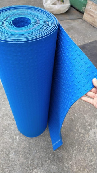 Piso De Borracha Grão  Feijão Azul De 3mm-rolo 1.00x0.80cnt 0